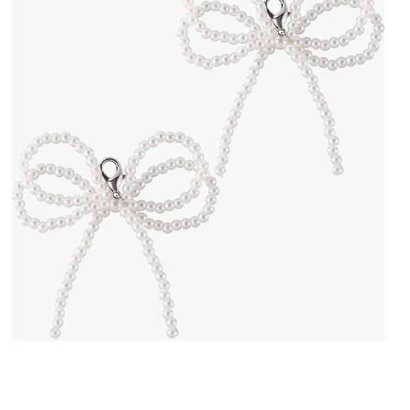 Pearl Bow Shoe Charms - Picture 2 of 5